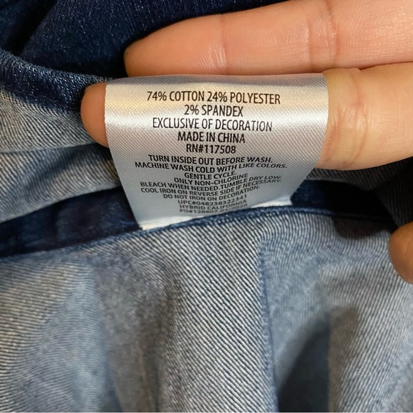 Hello Kitty by Sanrio Dress in Girls Navy Dark Wash Denim Size 4 - Picture 4 of 6